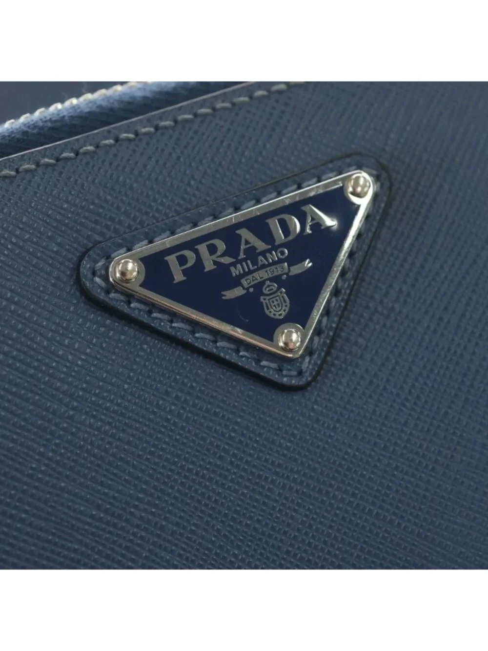 Prada Body Shoulder Bag Light Blue Saffiano 2 Silver